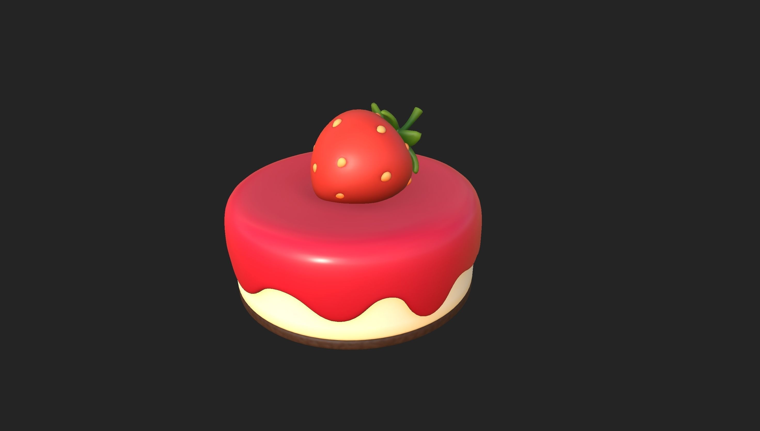 Prop209 Strawberry Cheesecake 3D model_10