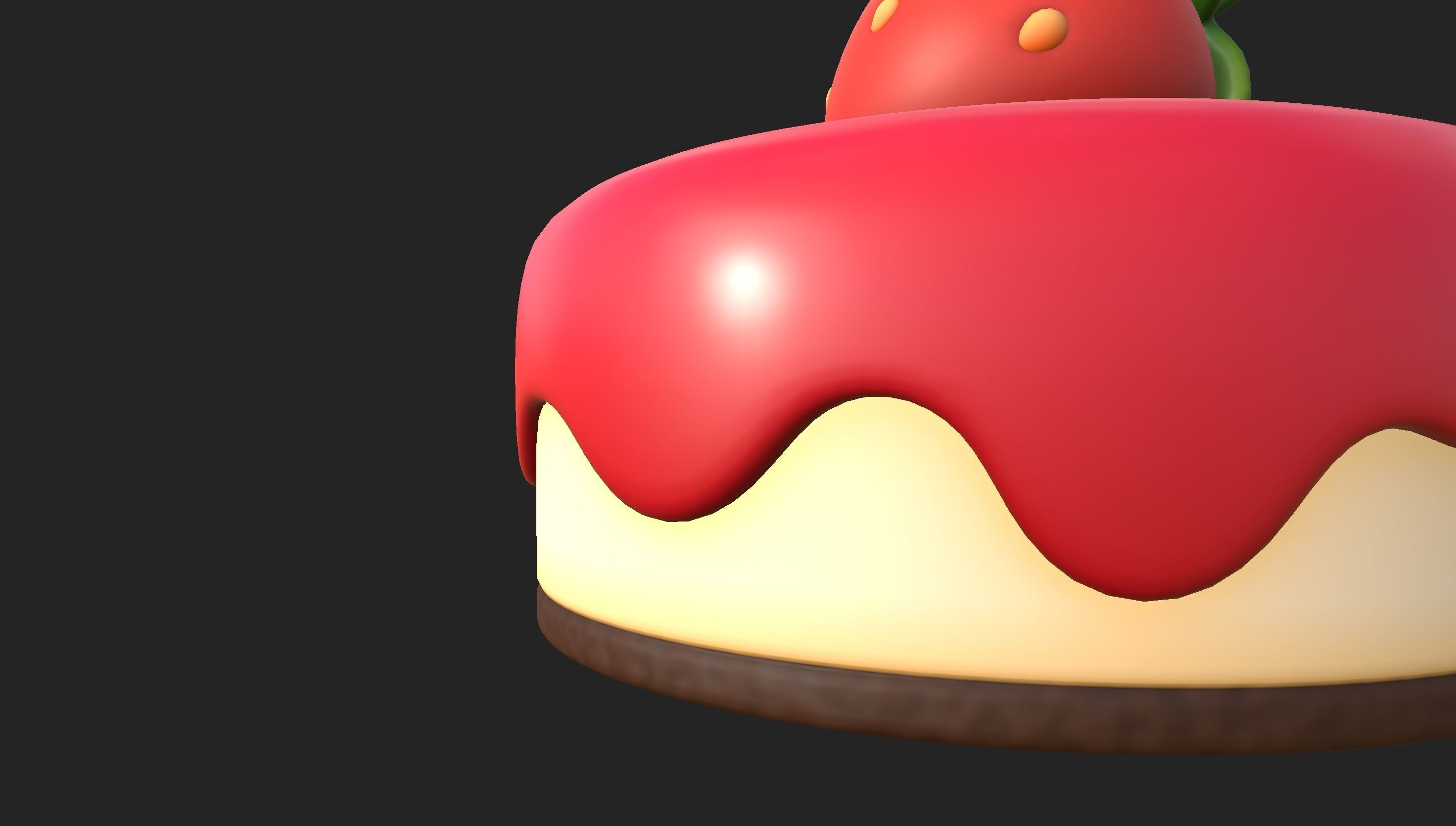 Prop209 Strawberry Cheesecake 3D model_18