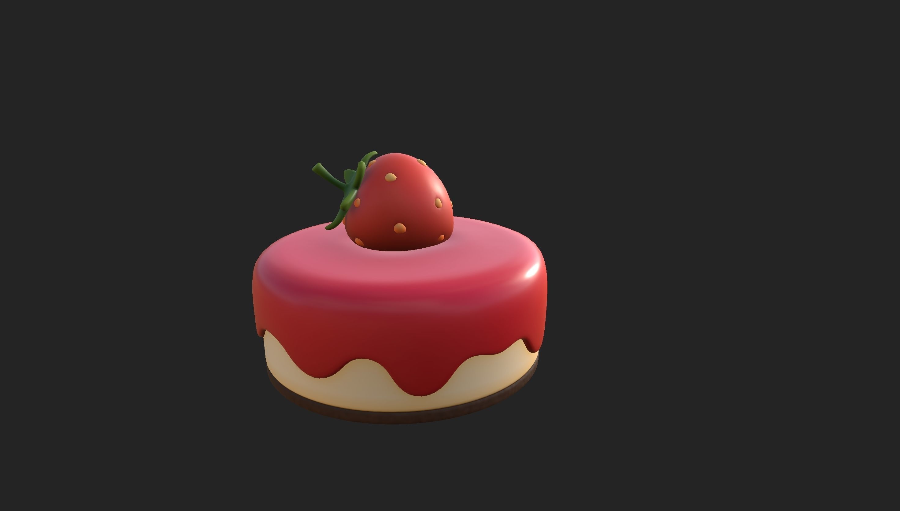 Prop209 Strawberry Cheesecake 3D model_13