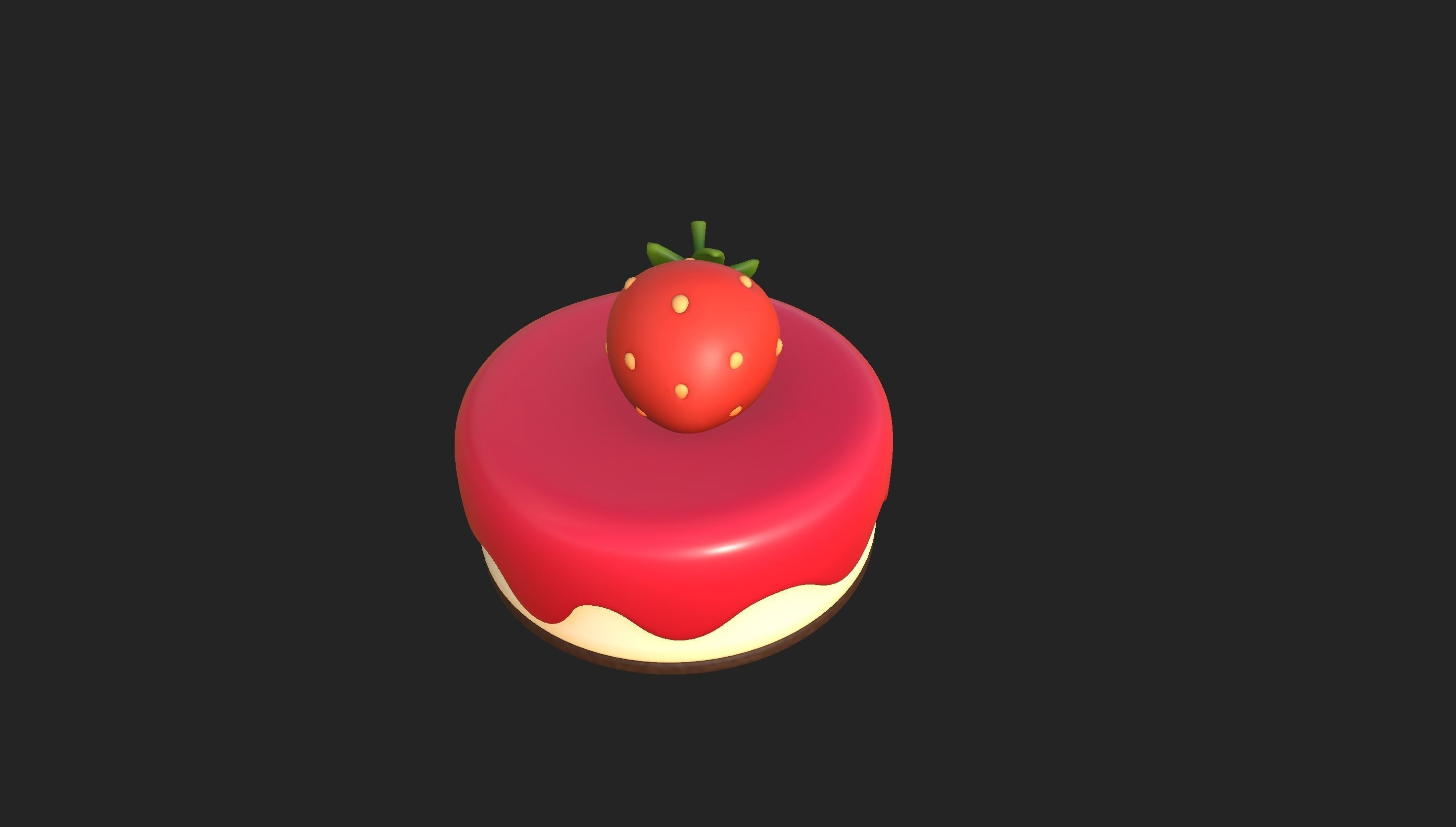 Prop209 Strawberry Cheesecake 3D model_11