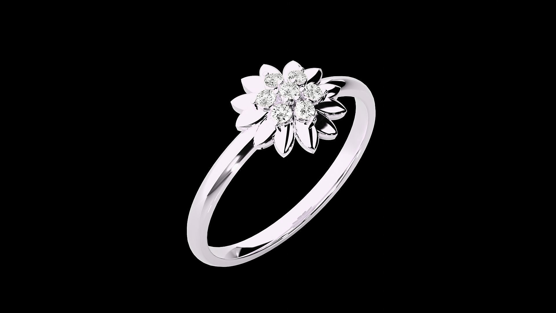 Ultra light wt minimalist Women Ring 3dm renders detail 3D print model_6