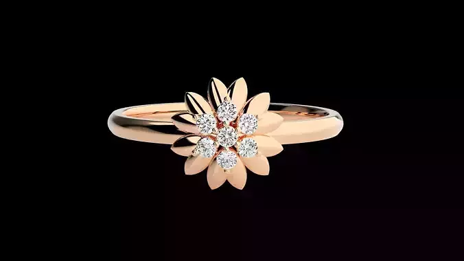 Ultra light wt minimalist Women Ring 3dm renders detail