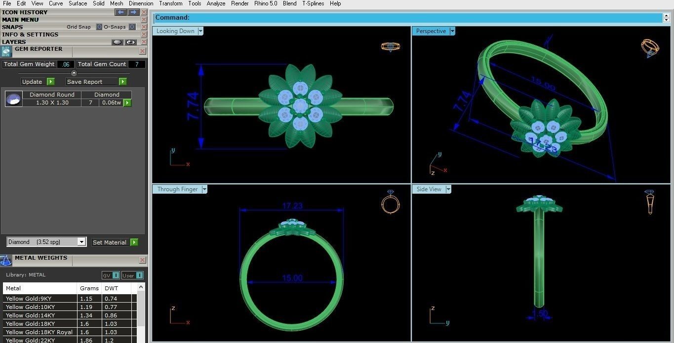 Ultra light wt minimalist Women Ring 3dm renders detail 3D print model_4