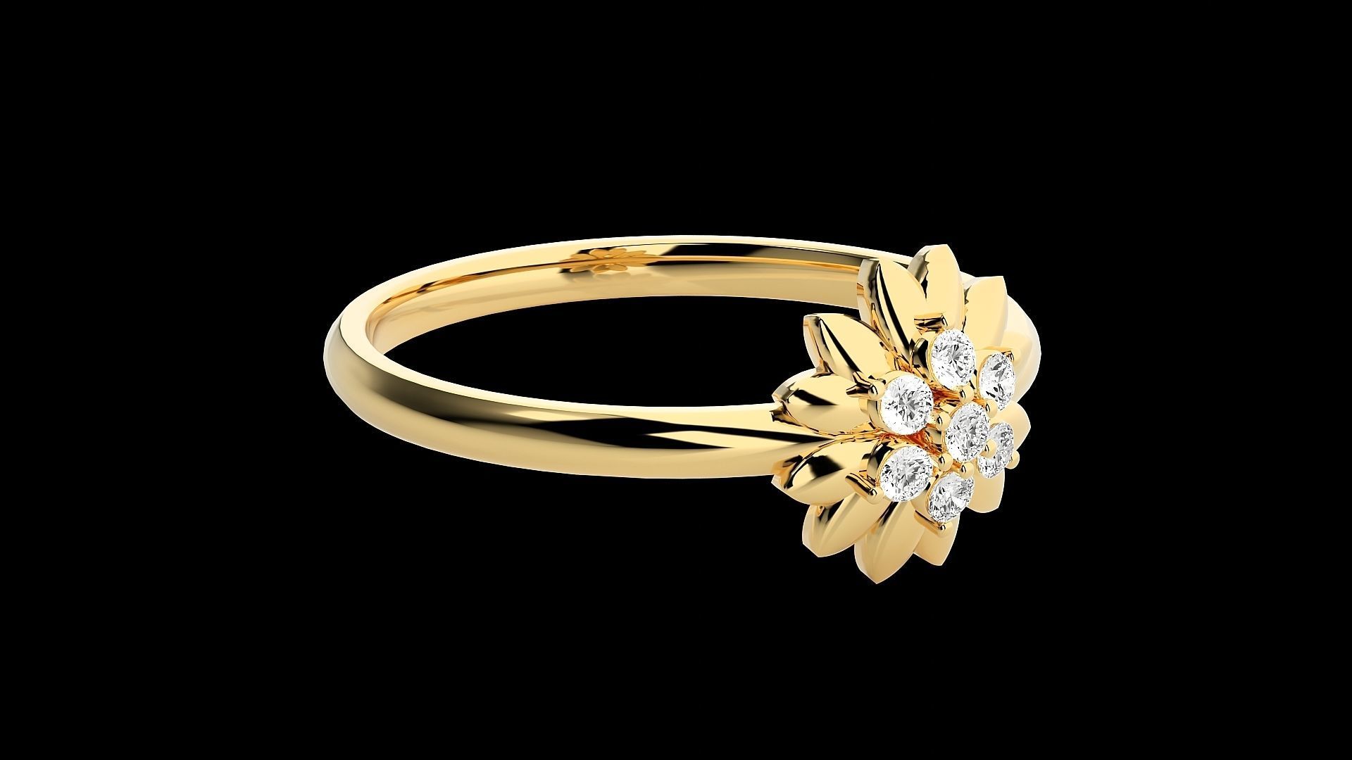 Ultra light wt minimalist Women Ring 3dm renders detail 3D print model_8