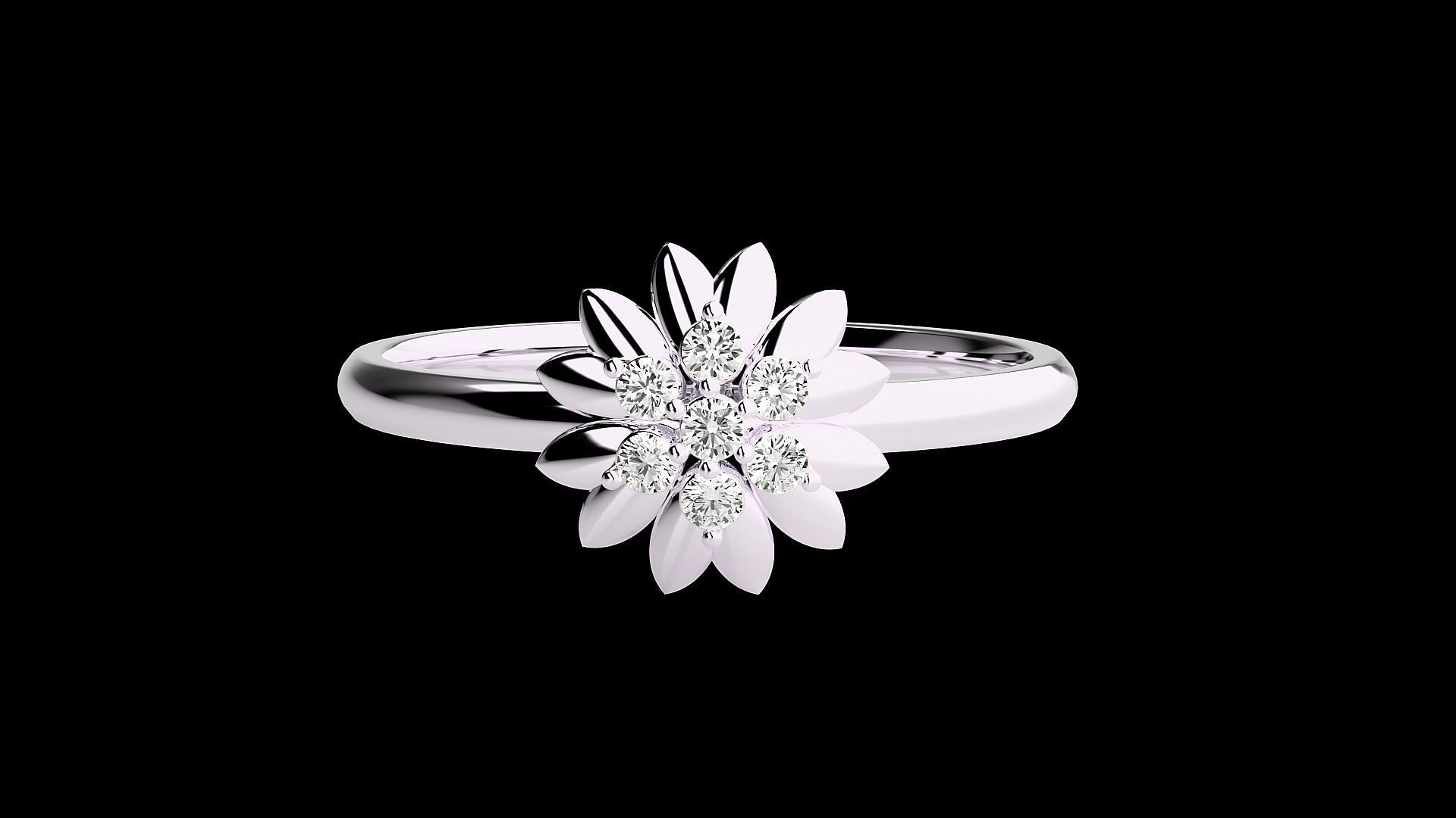 Ultra light wt minimalist Women Ring 3dm renders detail 3D print model_3