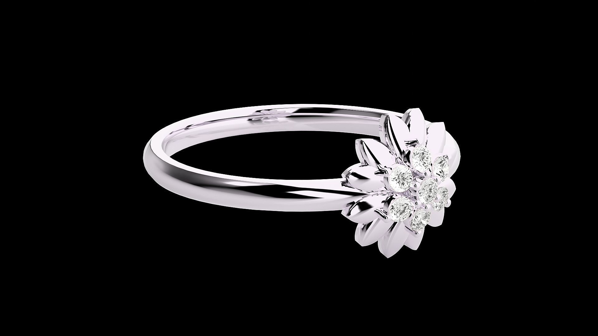 Ultra light wt minimalist Women Ring 3dm renders detail 3D print model_5