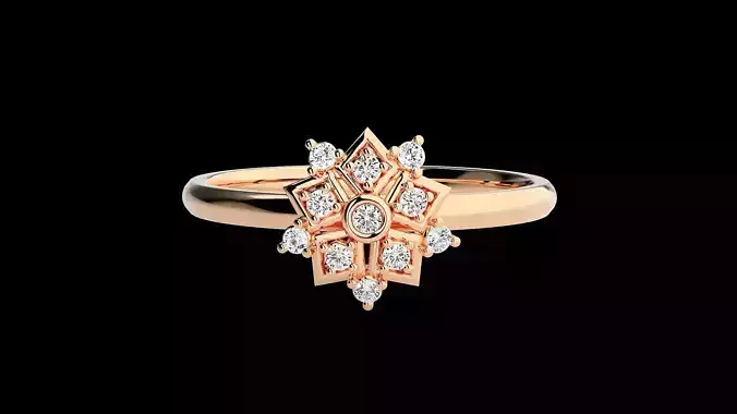 Ultra light wt minimalist Women Ring 3dm renders detail