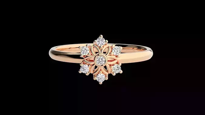 Ultra light wt minimalist Women Ring 3dm renders detail