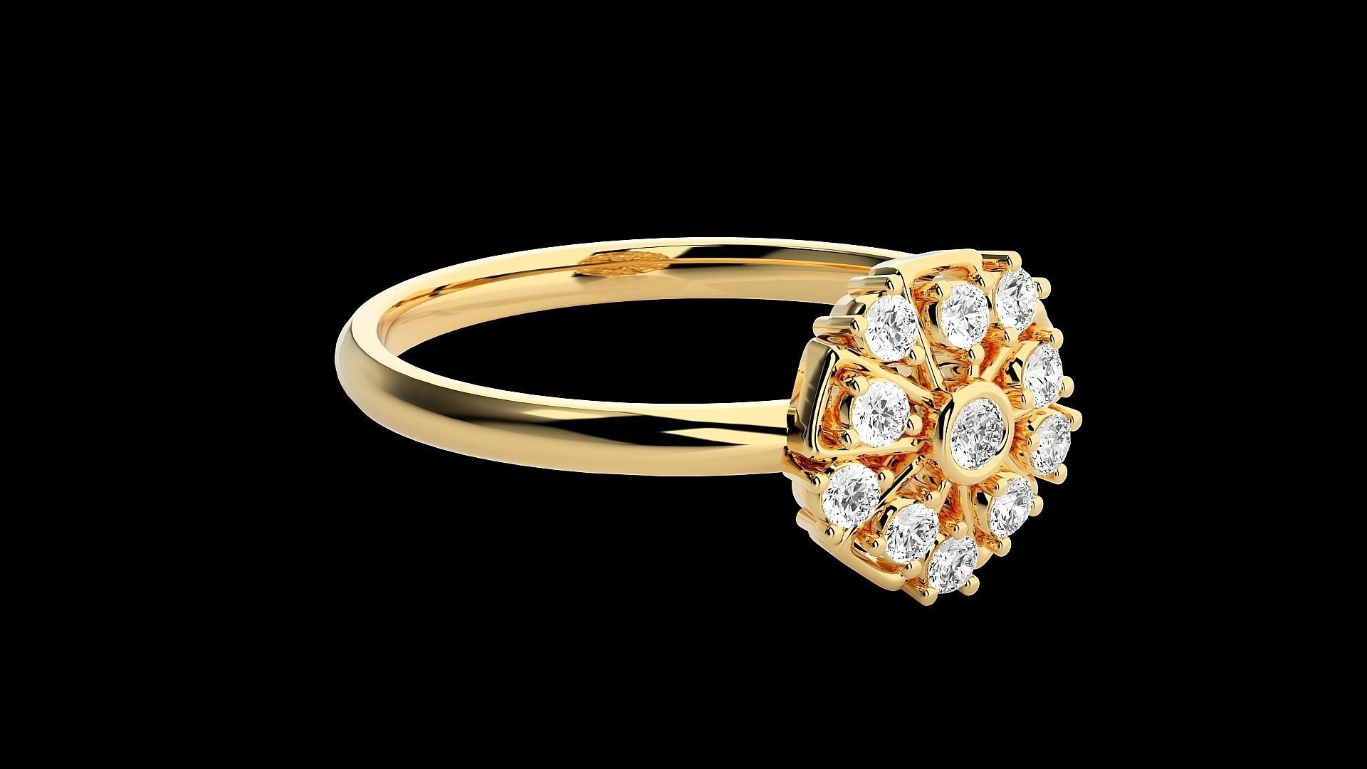 Ultra light wt minimalist Women Ring 3dm renders detail 3D print model_8