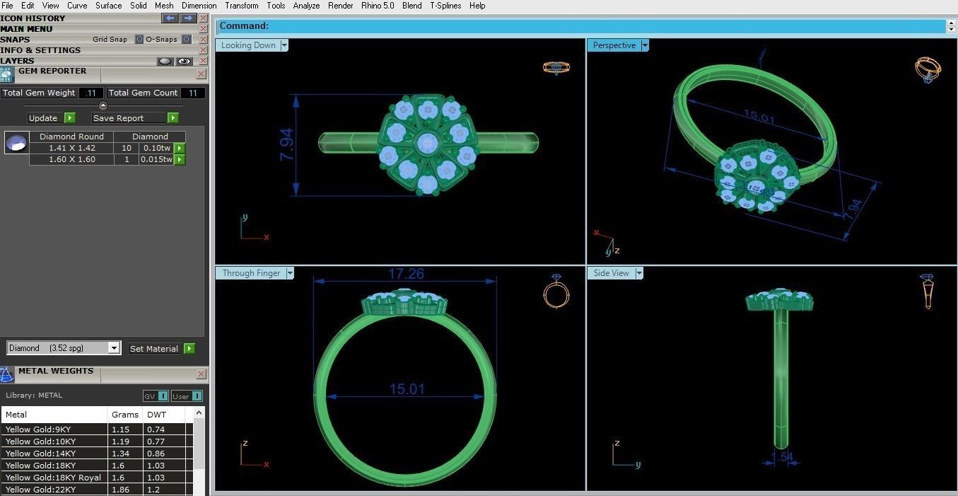 Ultra light wt minimalist Women Ring 3dm renders detail 3D print model_4