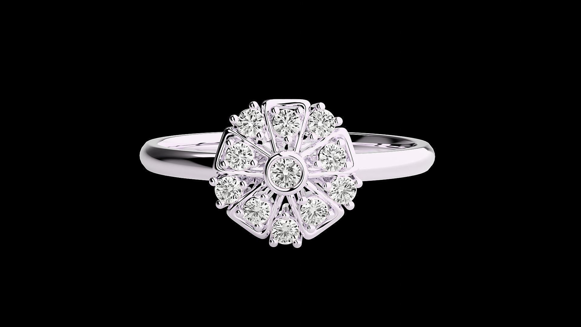 Ultra light wt minimalist Women Ring 3dm renders detail 3D print model_3