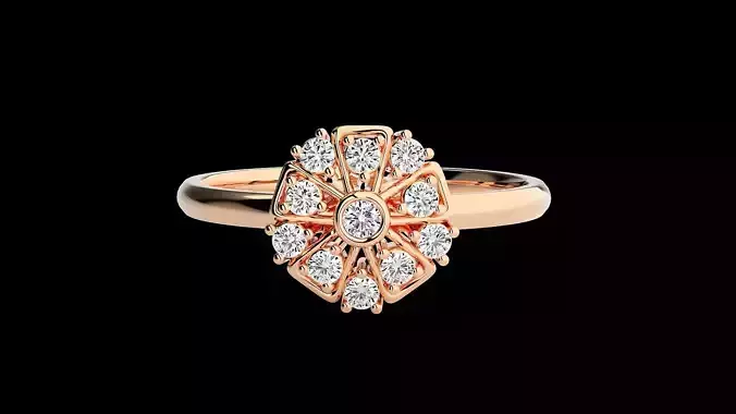 Ultra light wt minimalist Women Ring 3dm renders detail