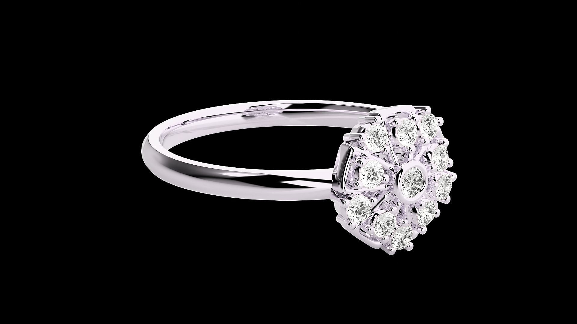 Ultra light wt minimalist Women Ring 3dm renders detail 3D print model_5