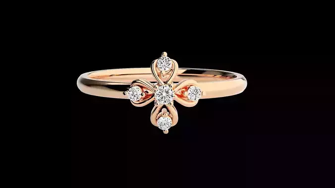 Ultra light wt minimalist Women Ring 3dm renders detail