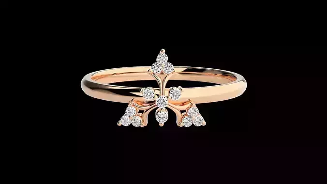 Ultra light wt minimalist Women Ring 3dm renders detail