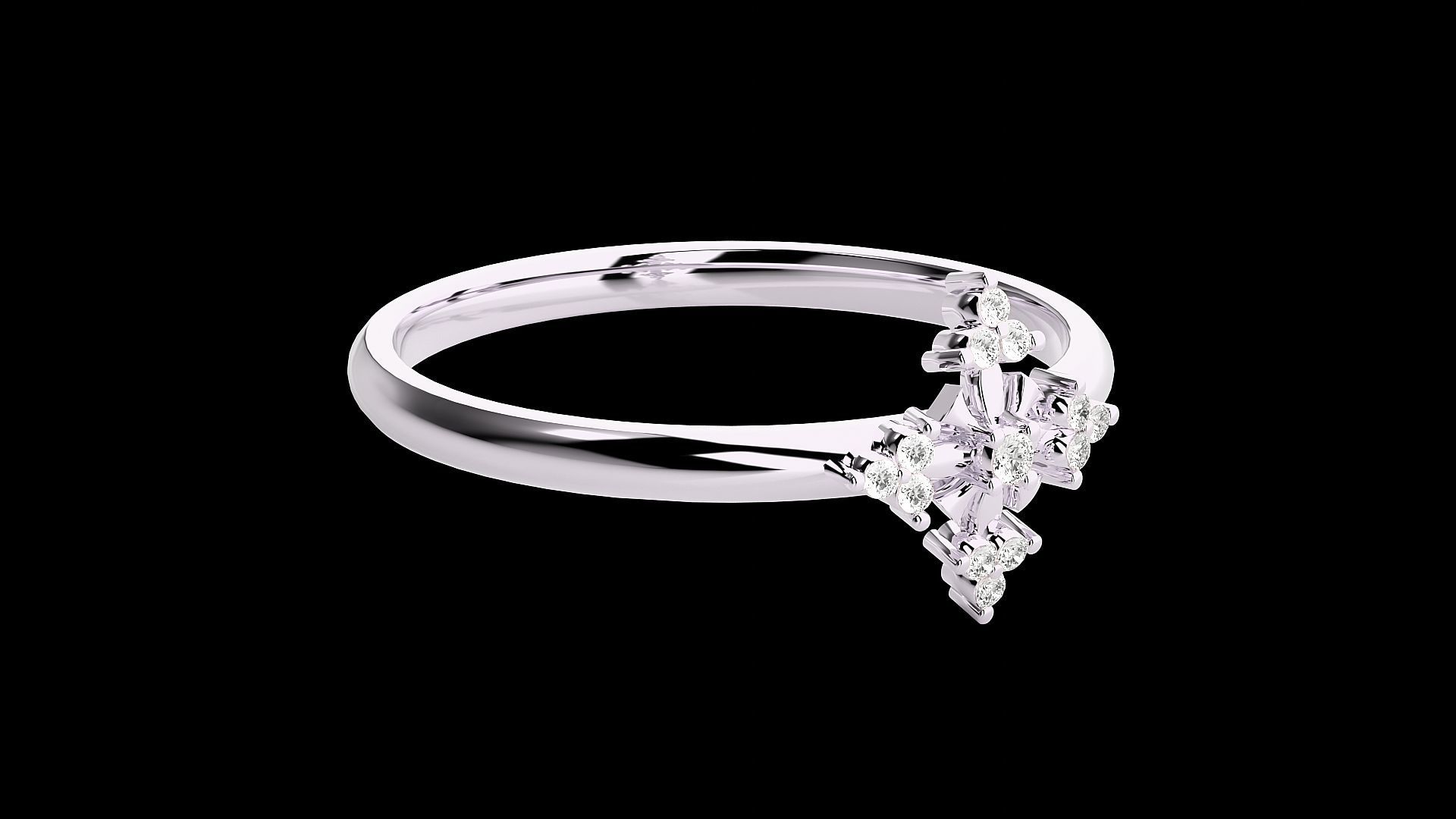 Ultra light wt minimalist Women Ring 3dm renders detail 3D print model_5