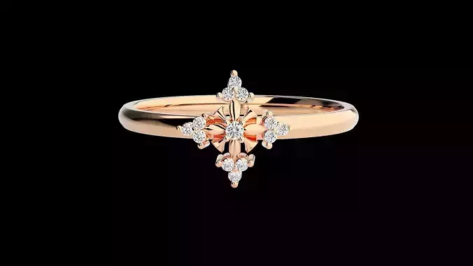 Ultra light wt minimalist Women Ring 3dm renders detail