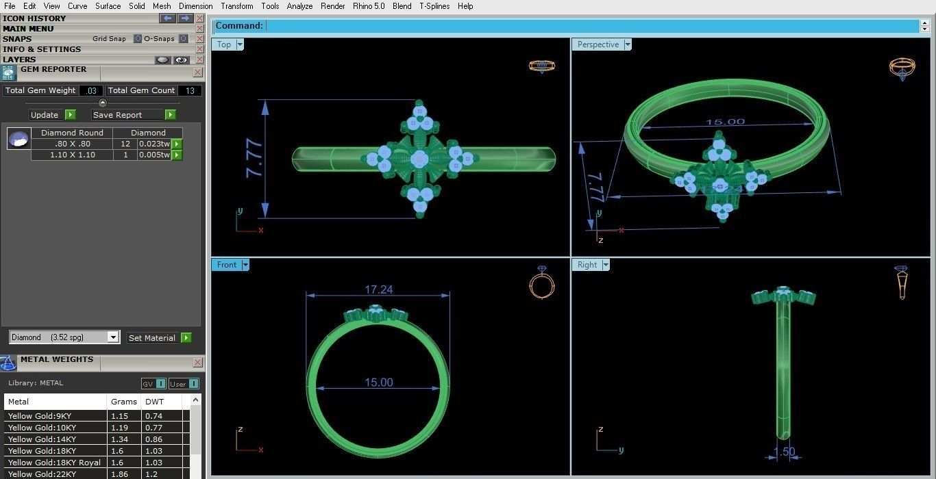 Ultra light wt minimalist Women Ring 3dm renders detail 3D print model_4