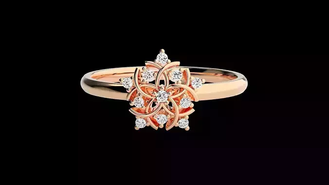 Ultra light wt minimalist Women Ring 3dm renders detail