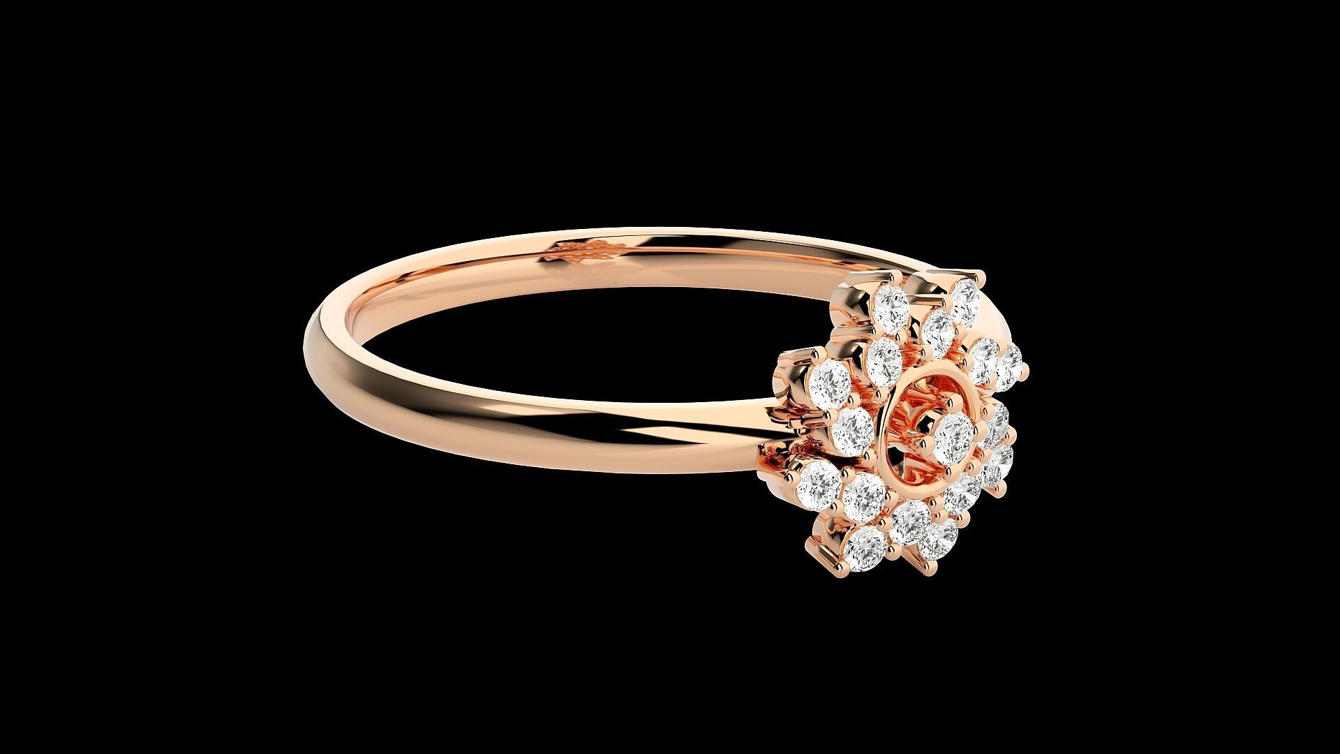 Ultra light wt minimalist Women Ring 3dm renders detail 3D print model_1