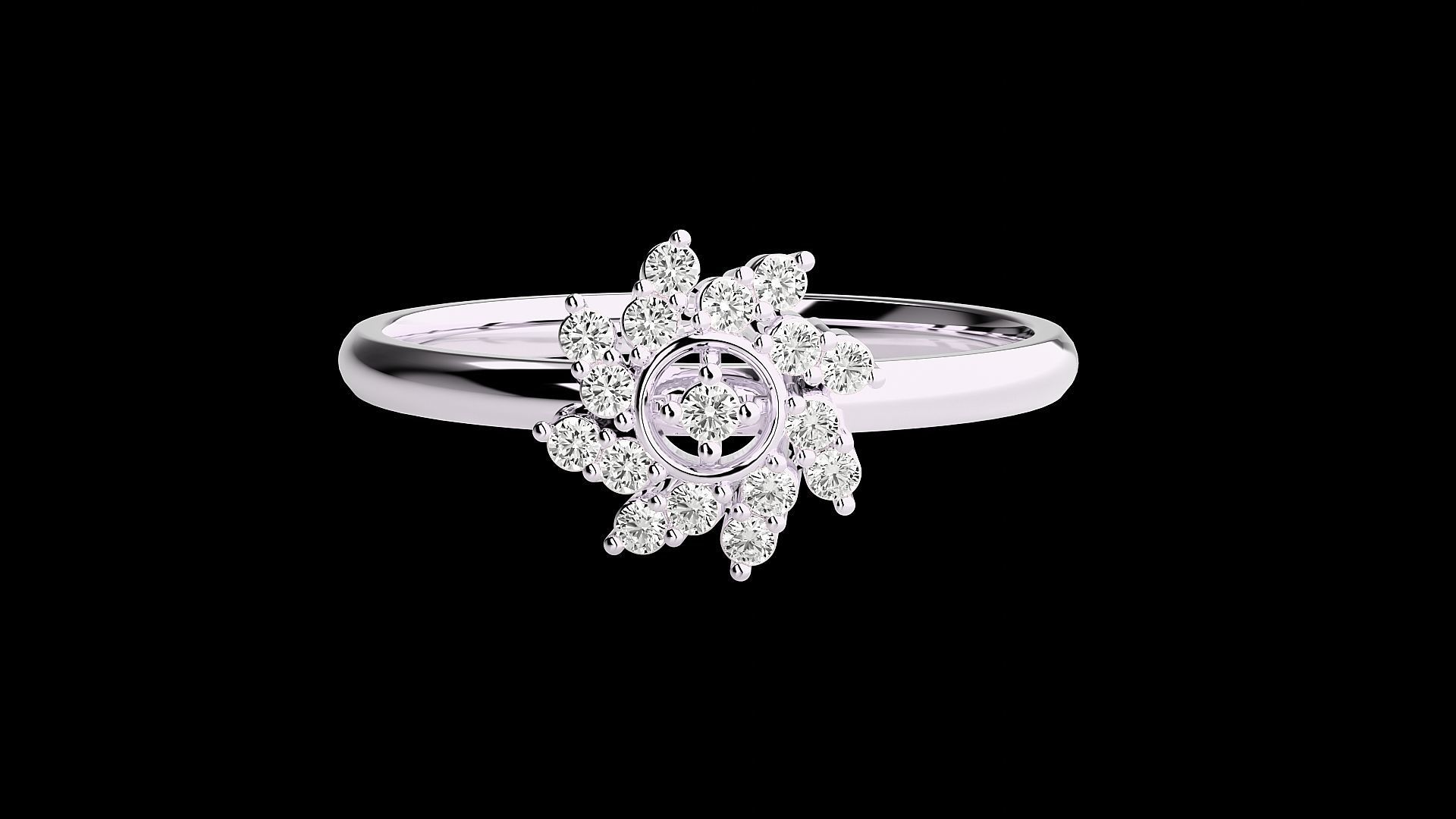 Ultra light wt minimalist Women Ring 3dm renders detail 3D print model_3