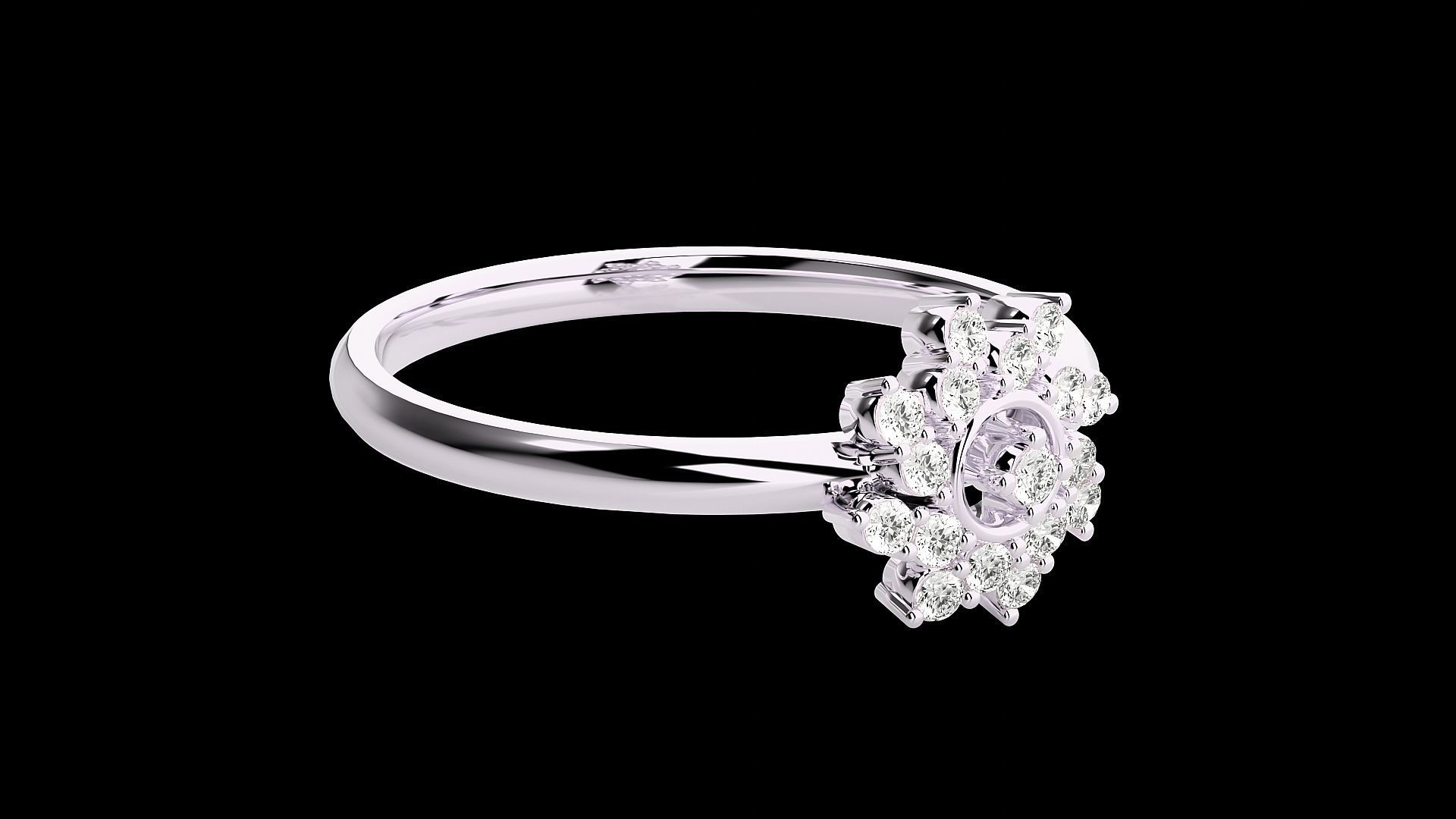 Ultra light wt minimalist Women Ring 3dm renders detail 3D print model_5