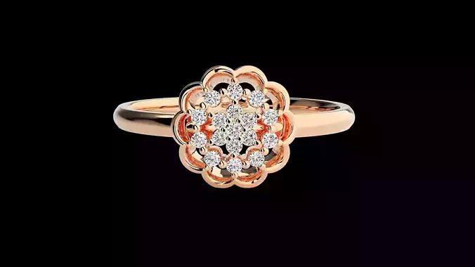 Ultra light wt minimalist Women Ring 3dm renders detail