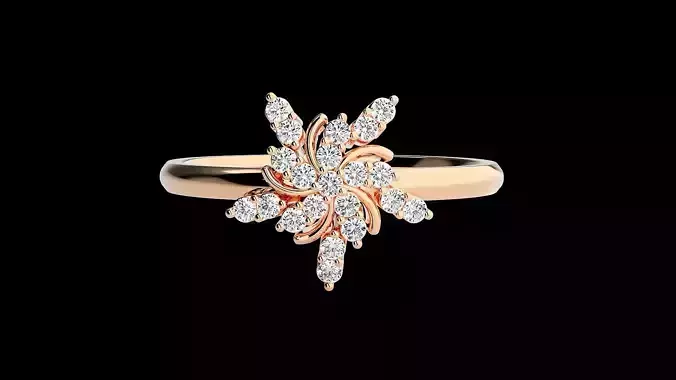 Ultra light wt minimalist Women Ring 3dm renders detail