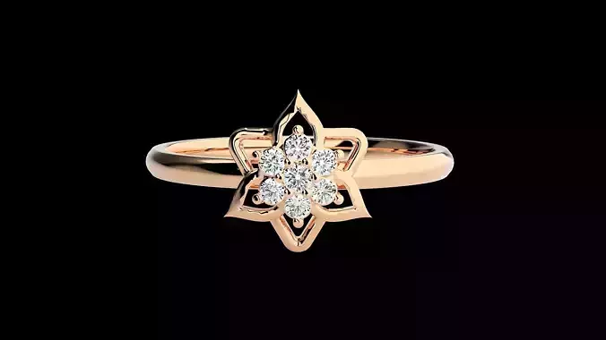 Ultra light wt minimalist Women Ring 3dm renders detail