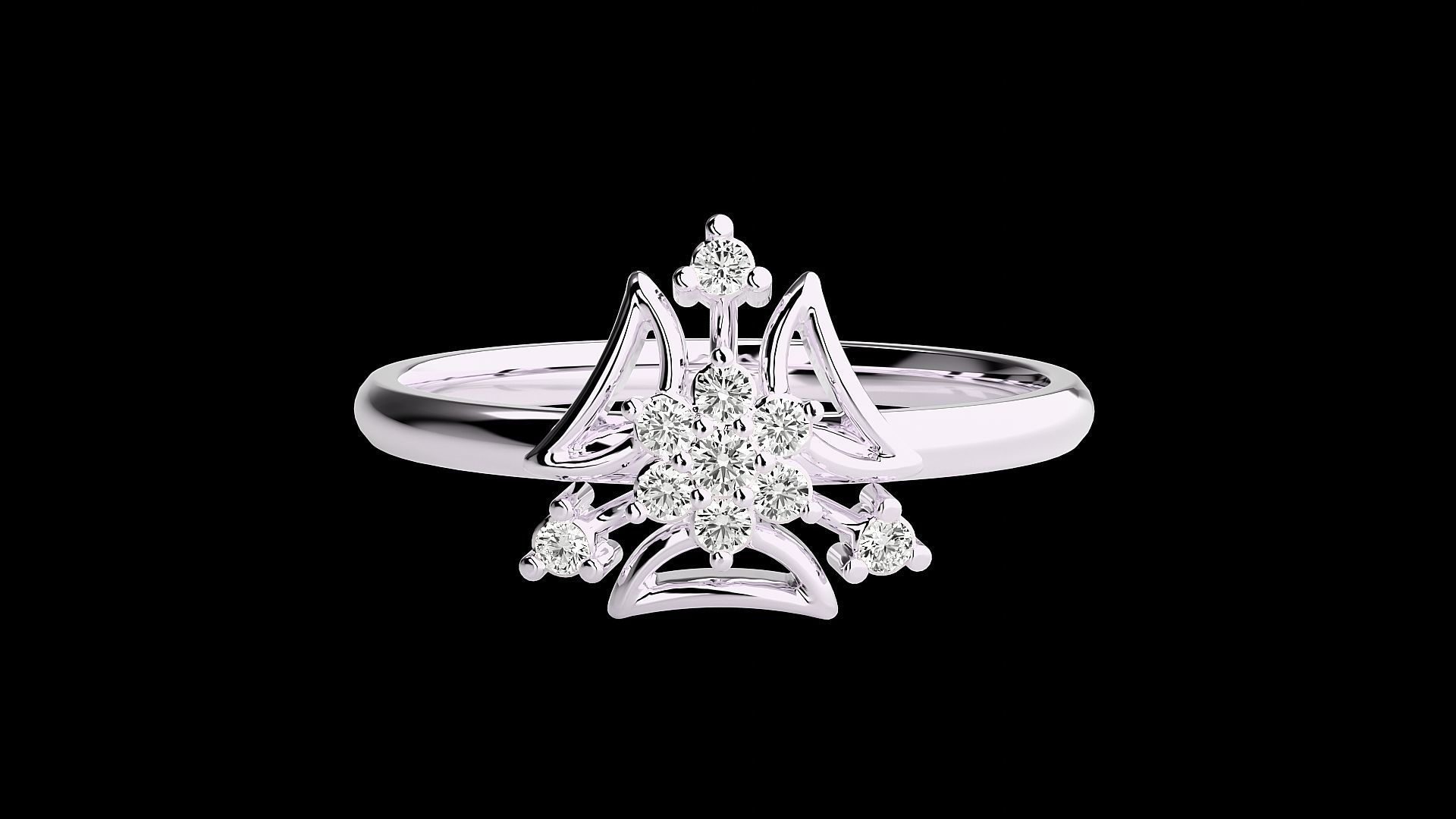 Ultra light wt minimalist Women Ring 3dm renders detail 3D print model_3