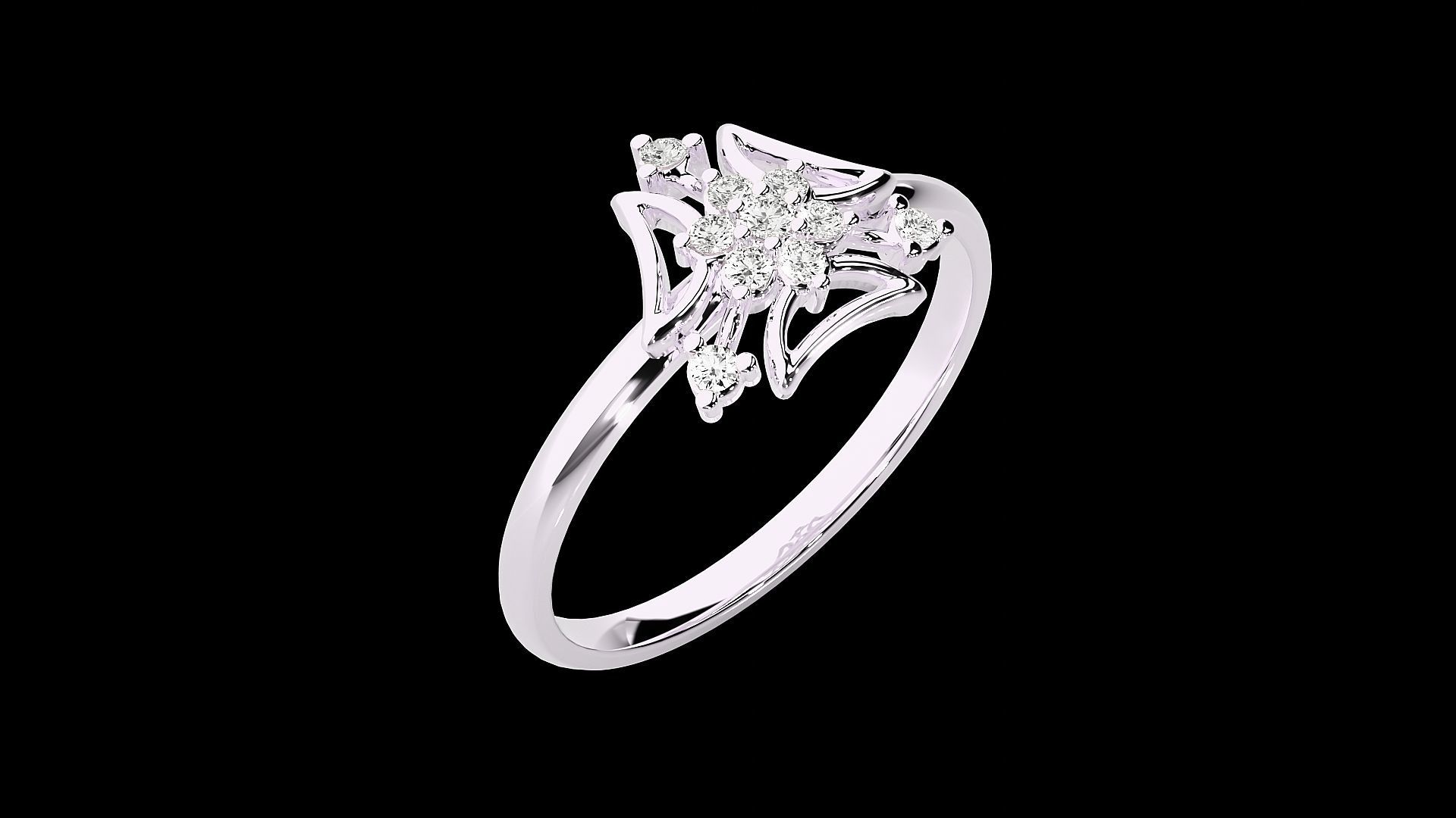Ultra light wt minimalist Women Ring 3dm renders detail 3D print model_6
