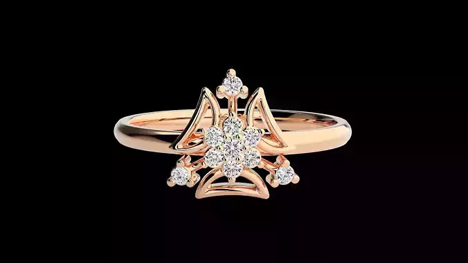 Ultra light wt minimalist Women Ring 3dm renders detail