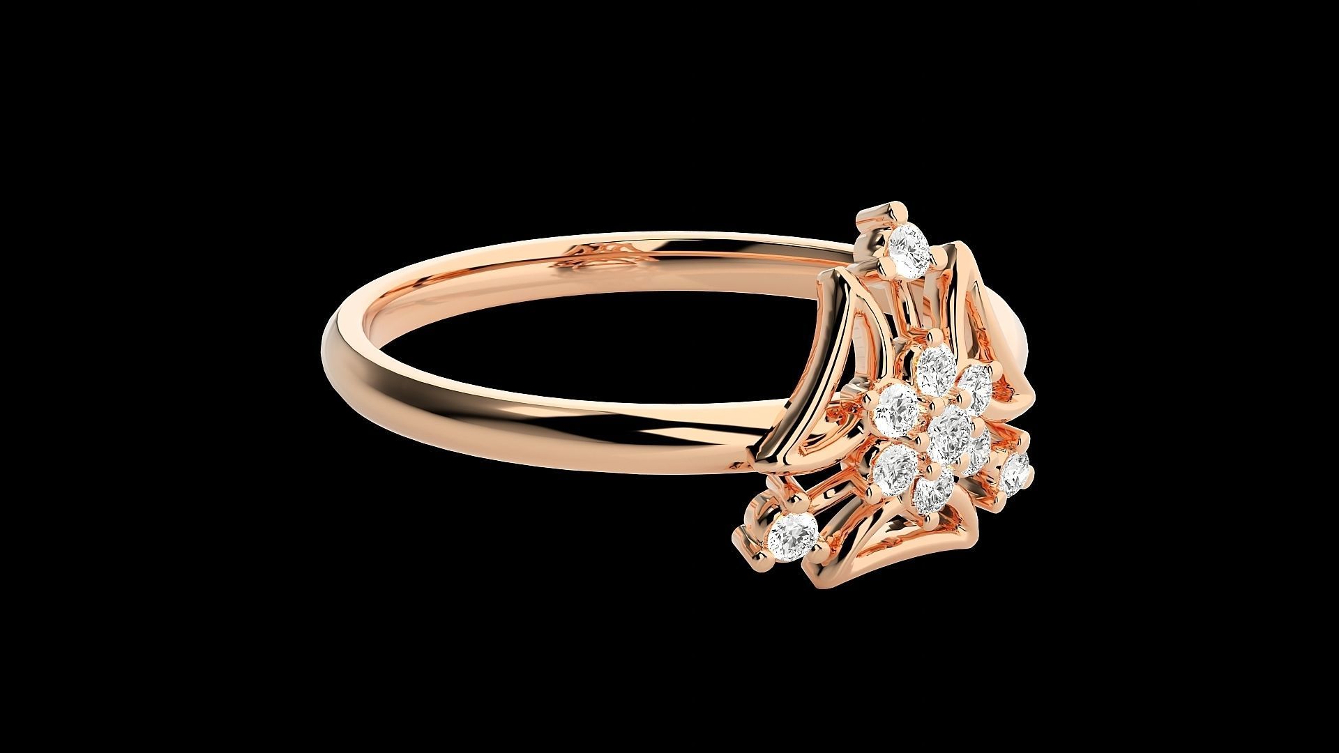 Ultra light wt minimalist Women Ring 3dm renders detail 3D print model_1