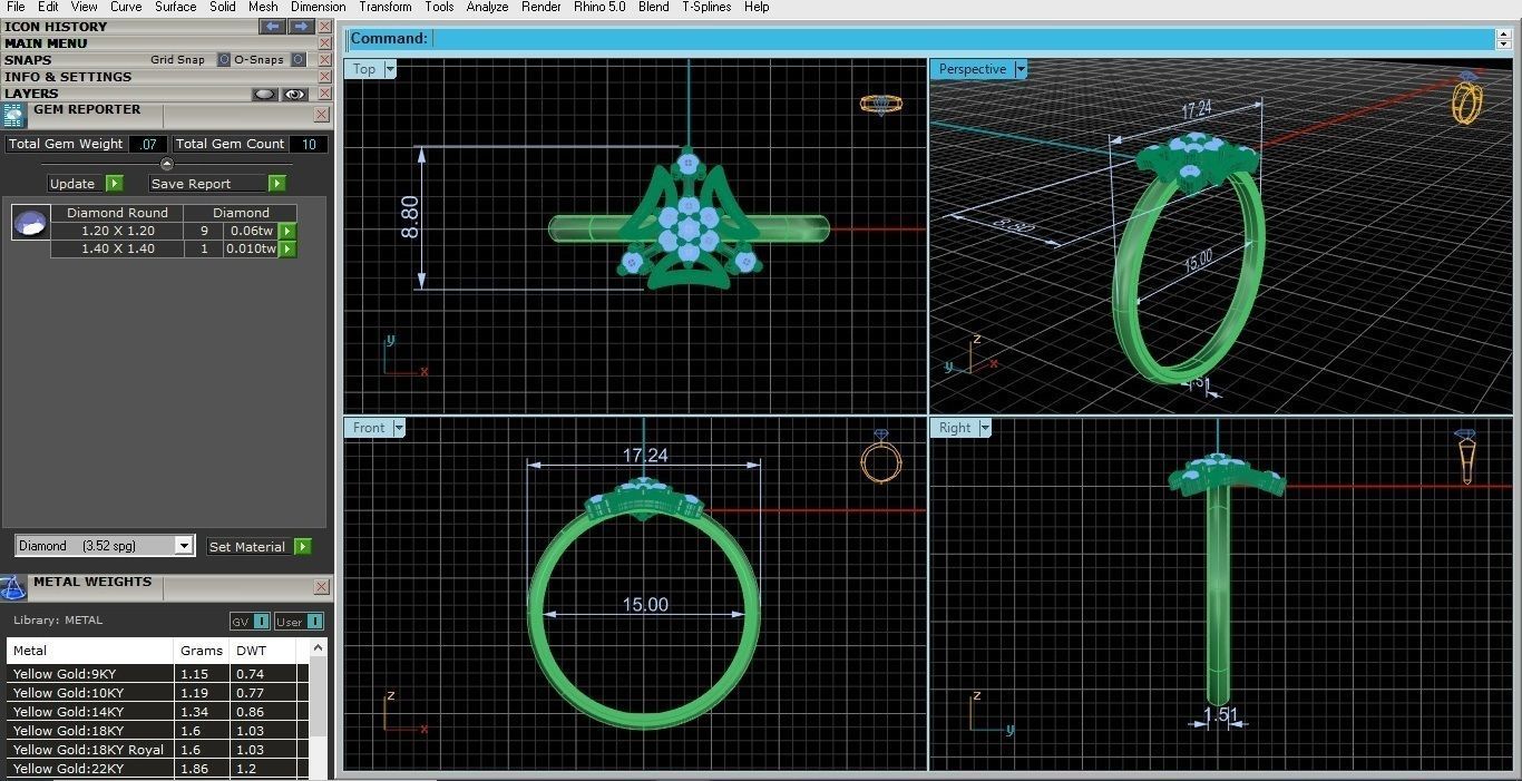 Ultra light wt minimalist Women Ring 3dm renders detail 3D print model_4