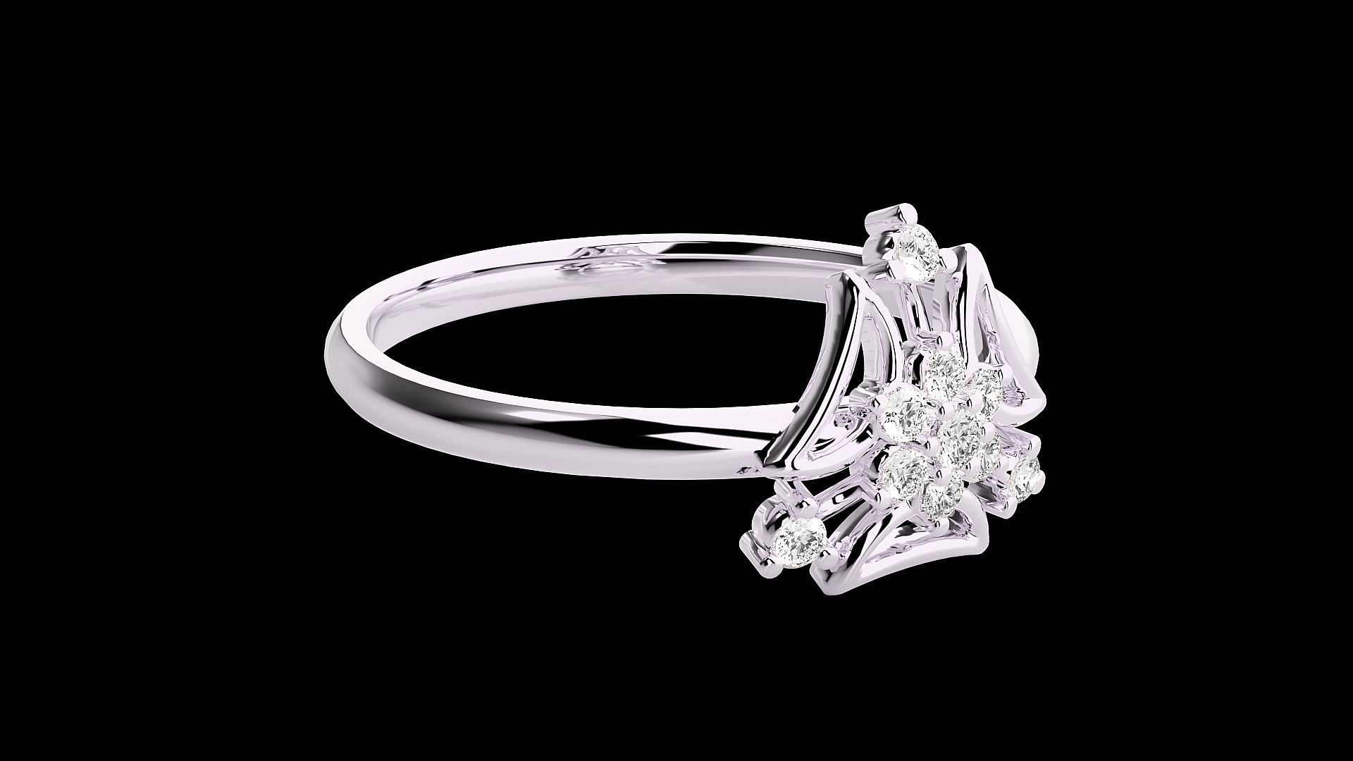 Ultra light wt minimalist Women Ring 3dm renders detail 3D print model_5