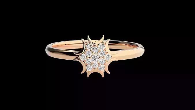 Ultra light wt minimalist Women Ring 3dm renders detail