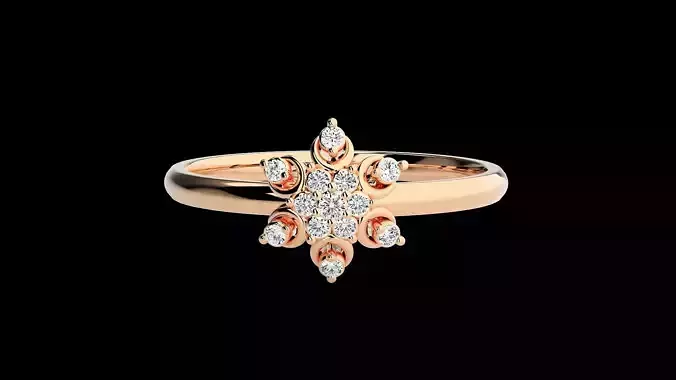 Ultra light wt minimalist Women Ring 3dm renders detail