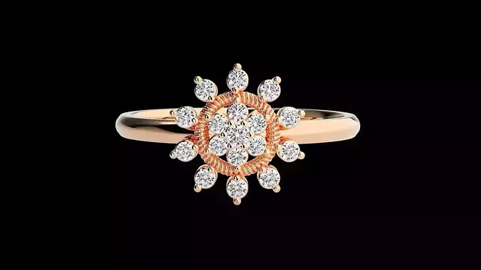 Ultra light wt minimalist Women Ring 3dm renders detail