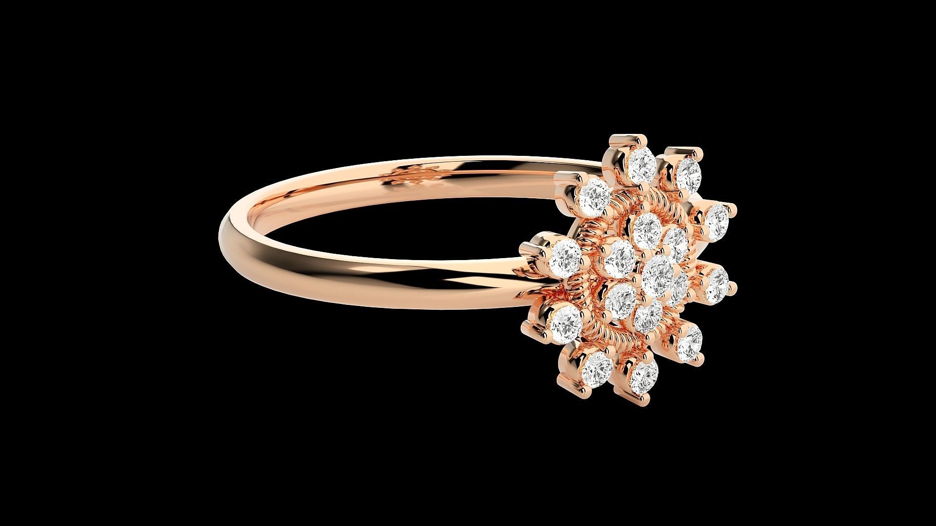 Ultra light wt minimalist Women Ring 3dm renders detail 3D print model_1