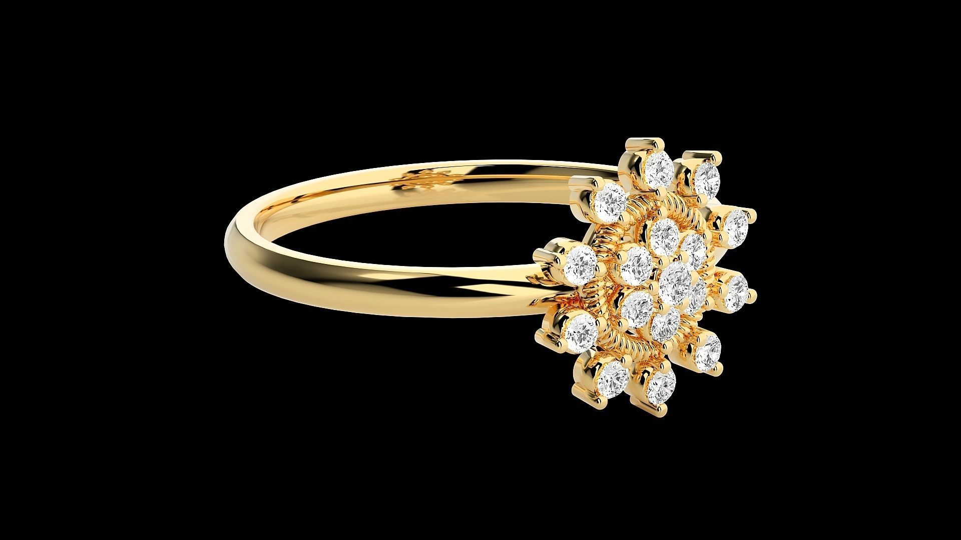 Ultra light wt minimalist Women Ring 3dm renders detail 3D print model_8