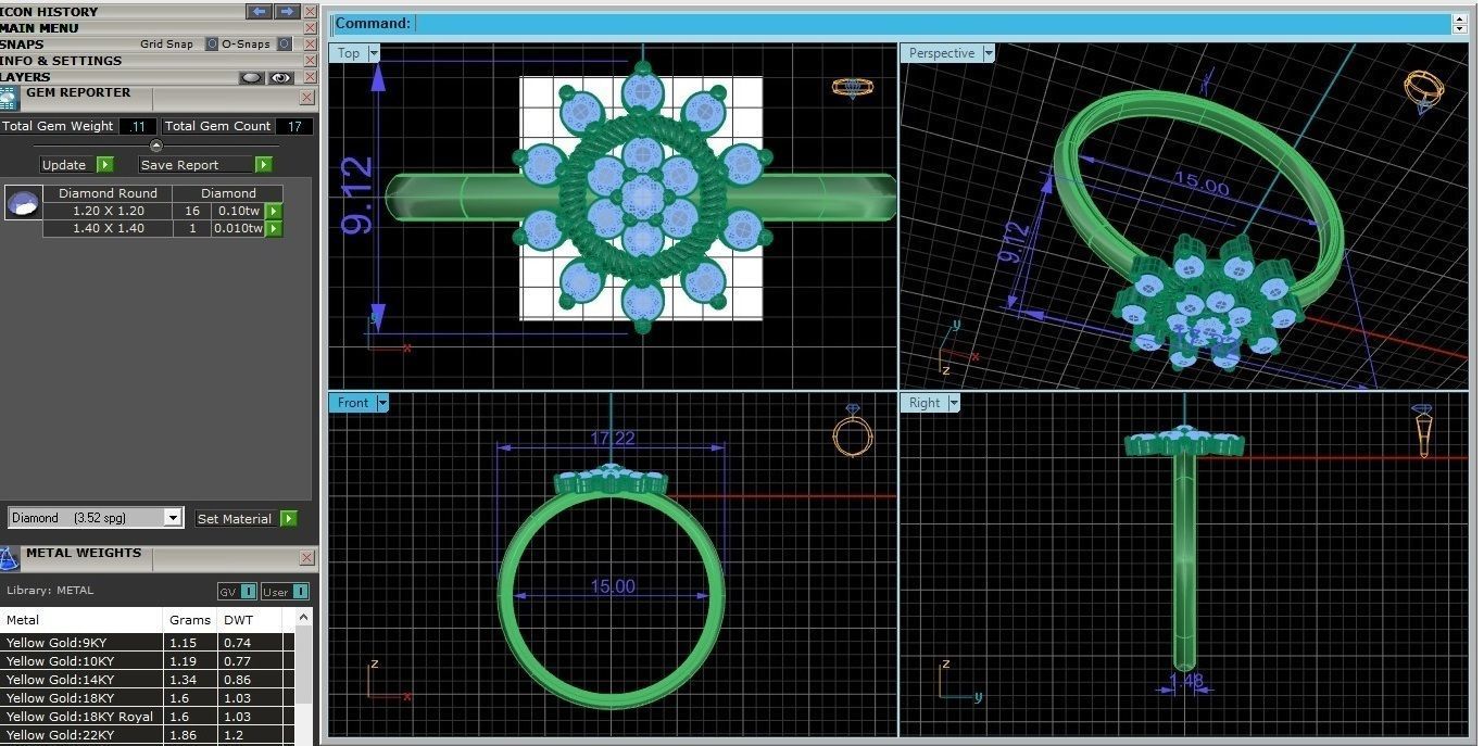 Ultra light wt minimalist Women Ring 3dm renders detail 3D print model_4