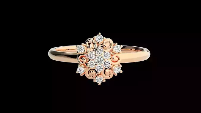 Ultra light wt minimalist Women Ring 3dm renders detail