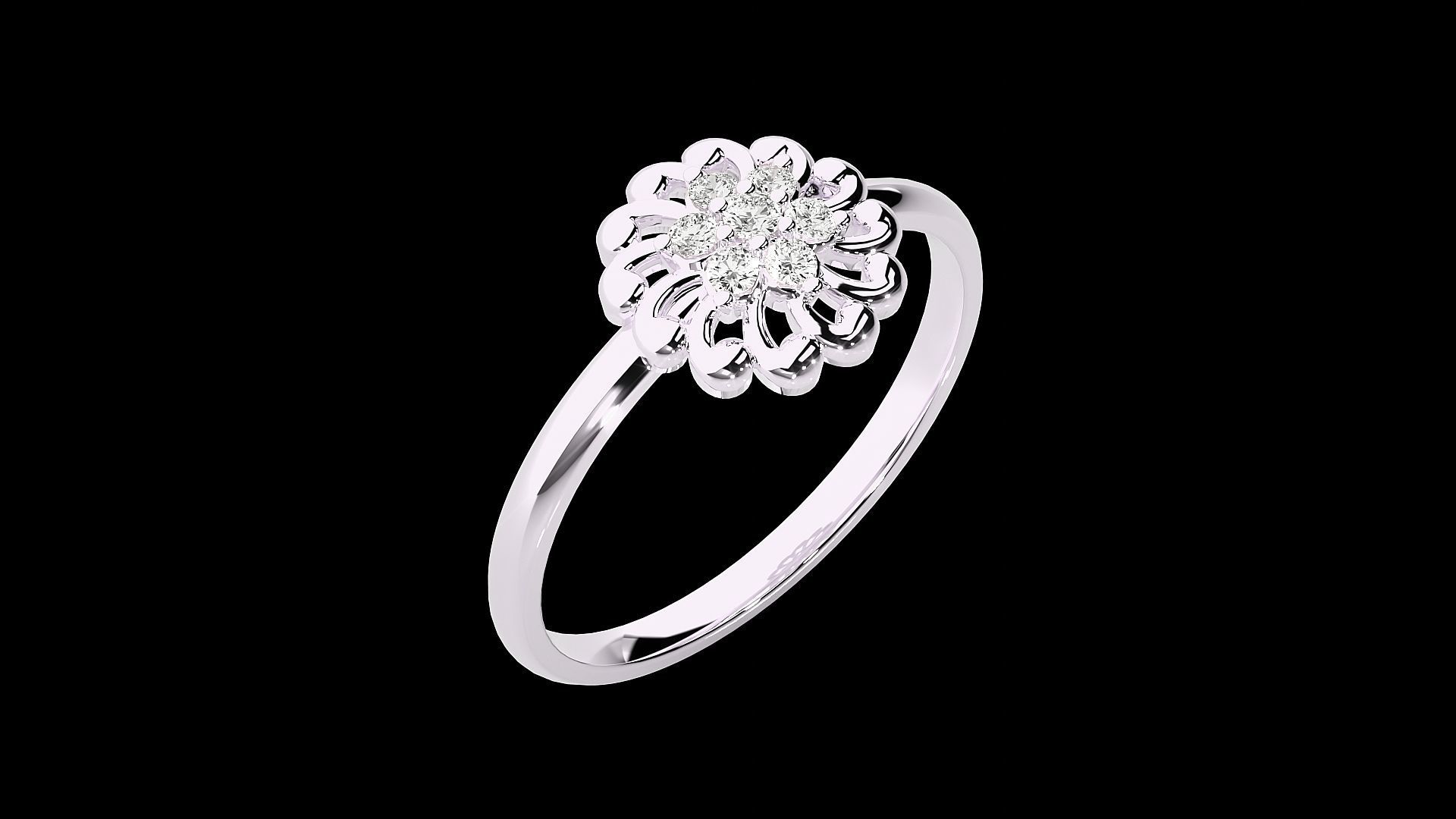 Ultra light wt minimalist Women Ring 3dm renders detail 3D print model_5