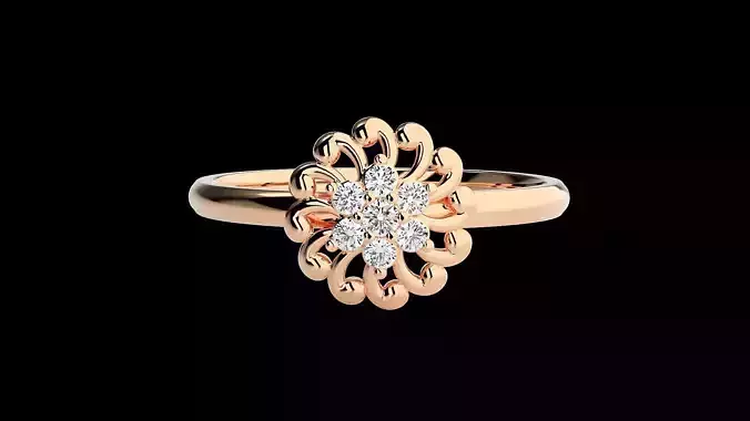 Ultra light wt minimalist Women Ring 3dm renders detail