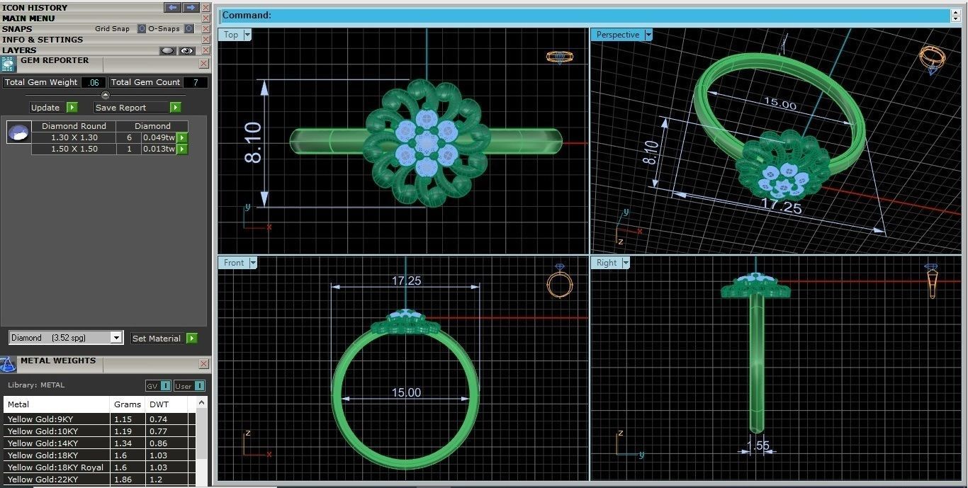 Ultra light wt minimalist Women Ring 3dm renders detail 3D print model_9