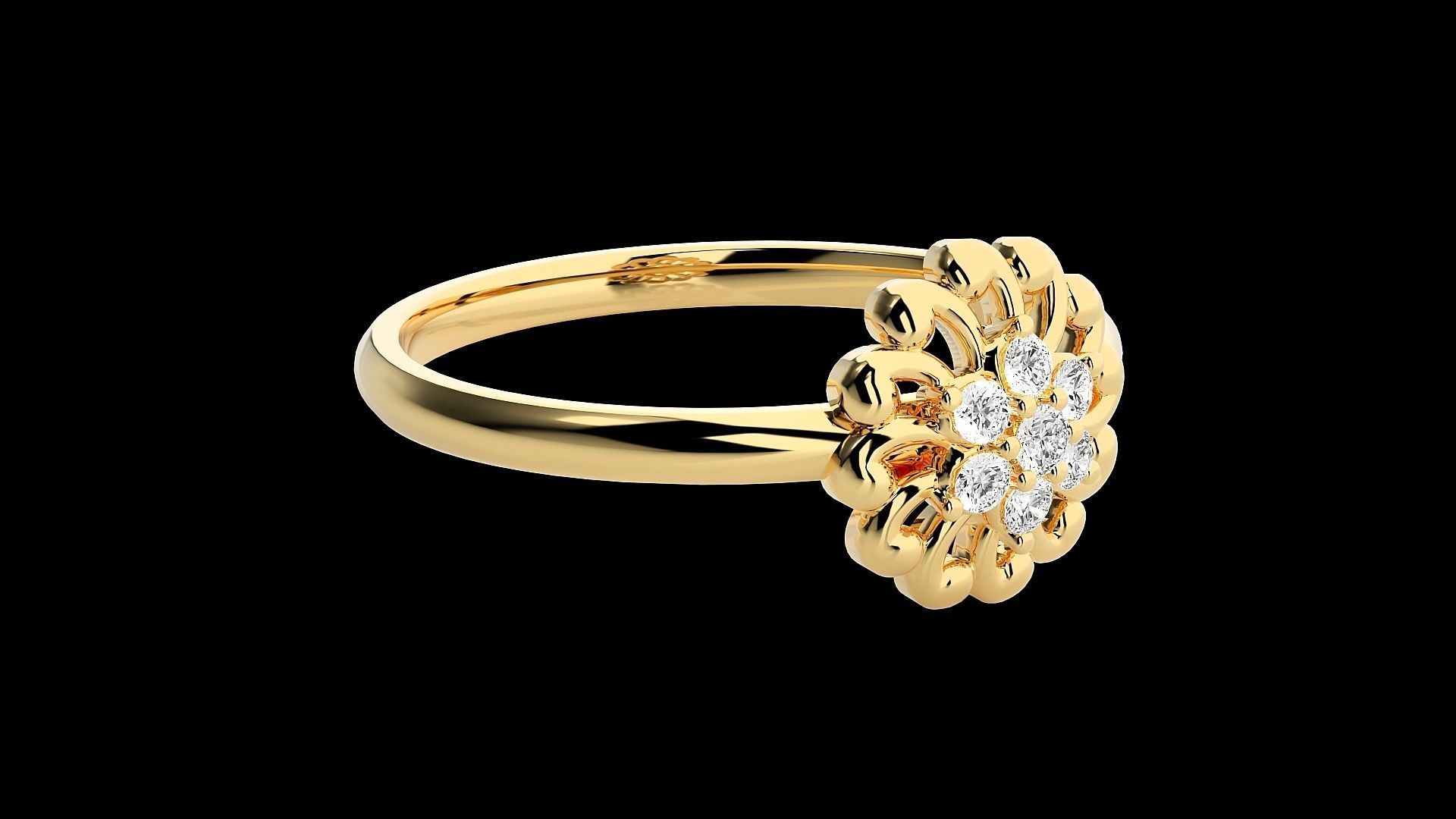 Ultra light wt minimalist Women Ring 3dm renders detail 3D print model_7