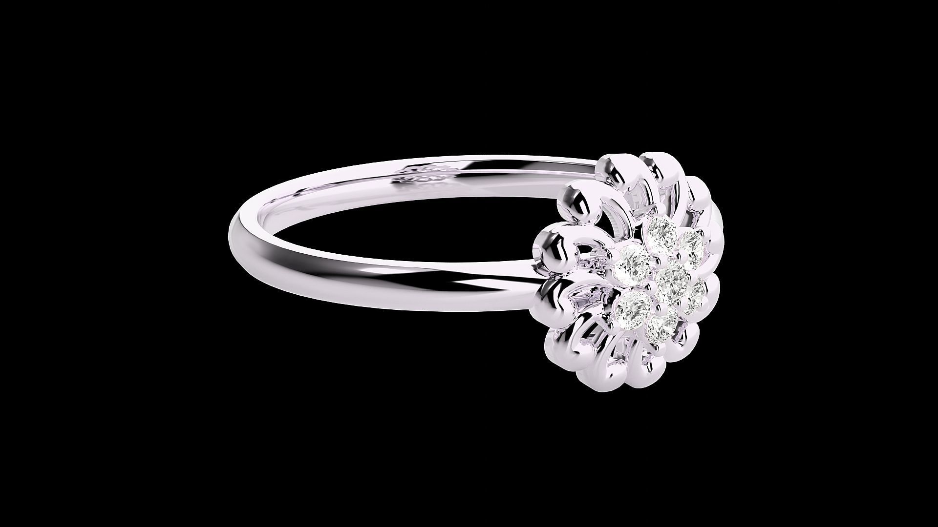 Ultra light wt minimalist Women Ring 3dm renders detail 3D print model_4