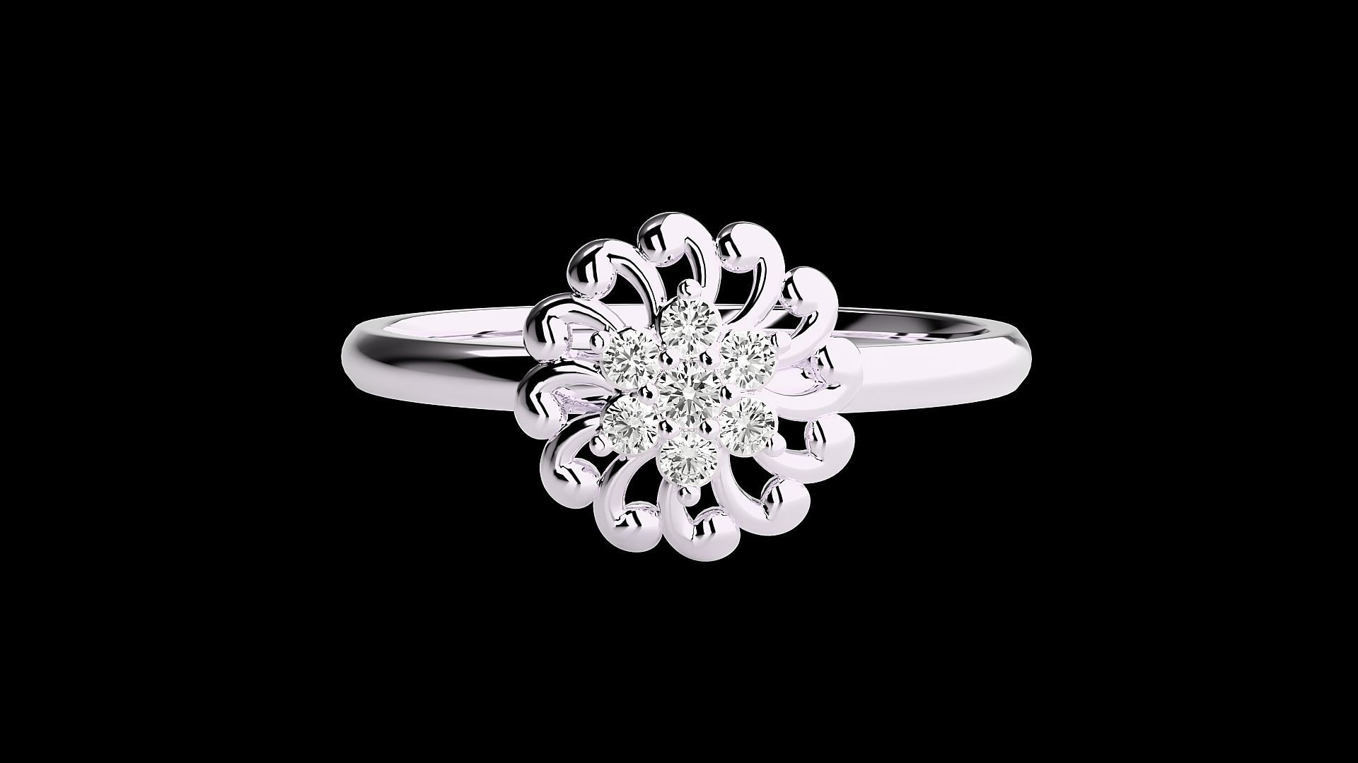 Ultra light wt minimalist Women Ring 3dm renders detail 3D print model_3