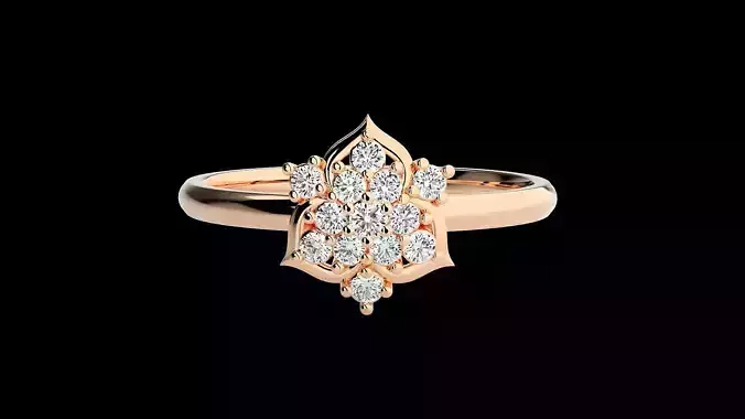 Ultra light wt minimalist Women Ring 3dm renders detail