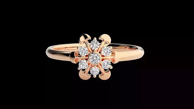 Ultra light wt minimalist Women Ring 3dm renders detail